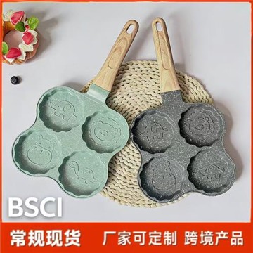 抖音暢銷多功能卡通動物早餐鍋煎蛋鍋雞蛋漢堡鍋不粘平底鍋牛排煎