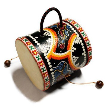 LOOP 雙面手搖小羊皮鼓搖鈴【敦煌樂器】