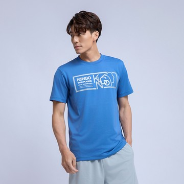 KINGO男款｜質感藍色圓領T恤 511605