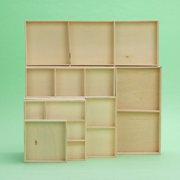 格子收納 小木盒 展示盒 托盤 木盤 收納盤 收納盒 置物盒 分類 陳列 分隔 拍照道具【BlueCat】【RI3354】