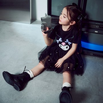 CACO-酷洛米涼感落肩上衣‧親子款-童【J3SA037】