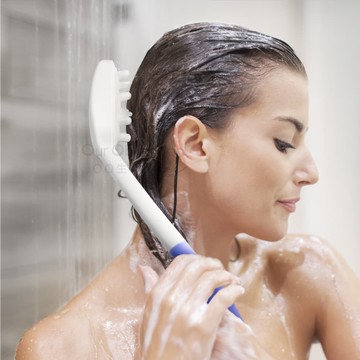 OO生活輔具【台灣製造】長柄洗髮按摩梳 輔助手舉不高洗頭 MIT現貨‧快速出貨