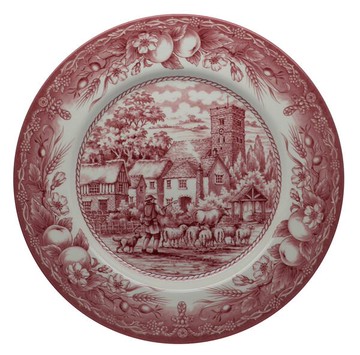 英Royal Stafford 老英格蘭風情系列- 28cm 彩繪盤(牧羊人)