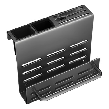 德利生活 廚房刀具餐具置物架 分格收納 整潔有序  槍灰色  1組