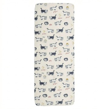 kUSUgURU JAPAN 日本眼鏡貓 Matilda-san系列 乾濕兩用紗布毛巾  米黃色  1條