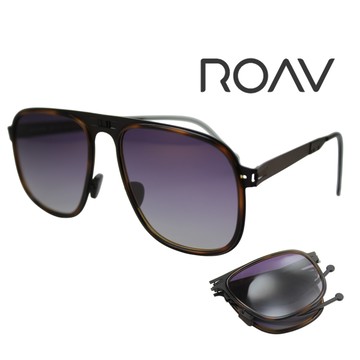 ROAV 美國洛杉磯品牌 BOXER系列 輕量薄鋼折疊偏光太陽眼鏡 8302.13.20.41 霧黑框漸層灰偏光 公司貨