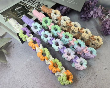 漸層簍空雛菊手機掛繩  鑰匙圈 包包吊飾