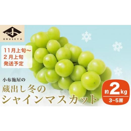 ふるさと納税 長野県 小布施町 蔵出し冬のシャインマスカット 約2kg 3〜5房 ［小布施屋 ］長野県 ぶどう フルーツ 果物 冷蔵便 クール便 【2023年11月上旬〜20…