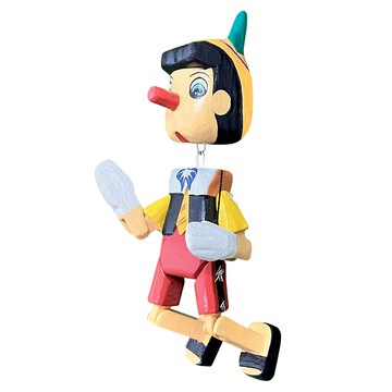 Moiko 峇里島木雕關節皮諾丘懸絲傀儡 50cm  混和顏色  1個