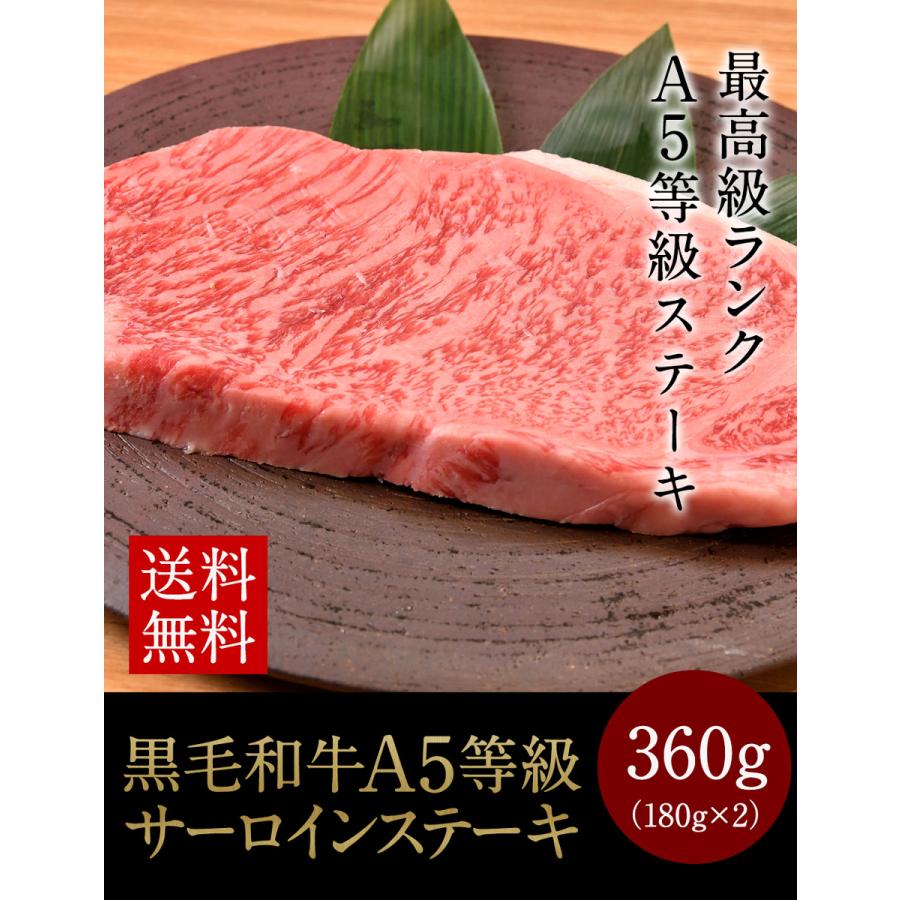 焼肉 肉 牛肉 A5等級 黒毛和牛 サーロイン 360g 肉ギフト お取り寄せ グルメ