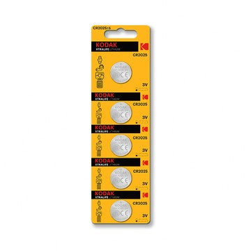KODAK 鈕扣型電池CR2025 (5入)