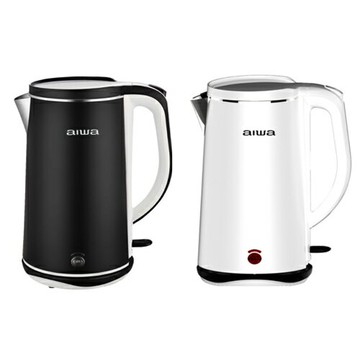 AIWA 愛華 雙層防燙電茶壺(冰雪白/磨沙黑) / 台 DKS110518【APP滿額下單4%點數(單一帳號最高1500點)】5/31止