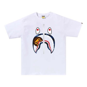 BAPE Color Camo Milo Shark Tee 鯊魚 藍迷彩 短袖 白色 RAY-48 [台灣現貨]