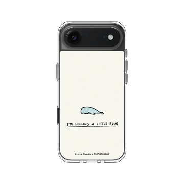 iPhone Air Clear Case（相機按鈕） 透明 - ilovedoodle (Lim Heng Swee) - I'm Feeling A Little Blue 鯨魚