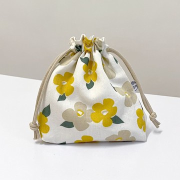 小鈴束口袋 - 黃四季海棠