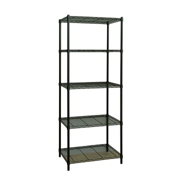 【dayneeds】輕型70x45x180公分五層烤黑波浪架