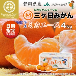 [予約 2023年 11月10日-12月20日の納品] 三ケ日みかん 早生 ミカエース 約 4kg 静岡県産 高品位 JAみっかび 早生 産地箱　 冬ギフト お歳