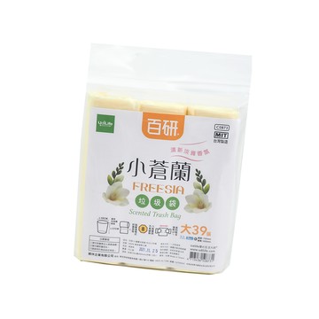 百研/小蒼蘭清新垃圾袋-大-32L-75x65cm-(39張x1包)-6包