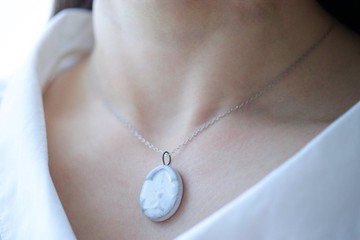 : : : 陶土草花項鍊 : : : 1438