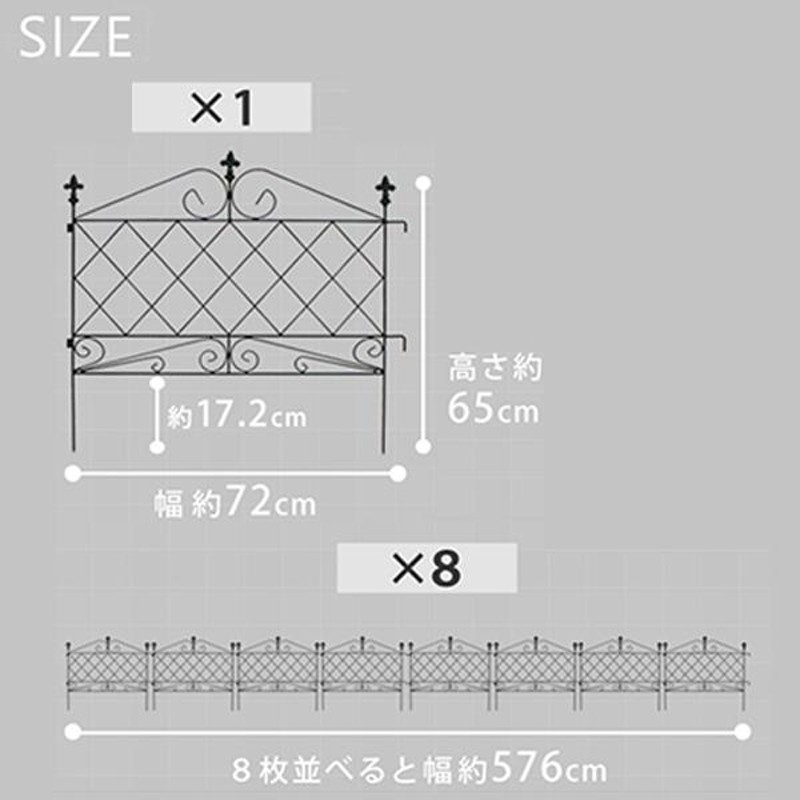 住まいスタイル アプローチローフェンス 8枚組 ホワイト | LINE