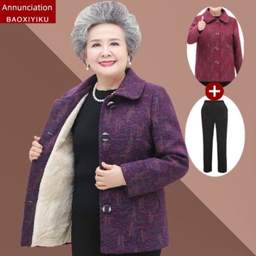 保暖棉衣6070歲短款中老年女裝
