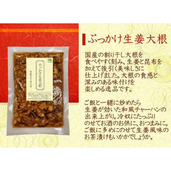 送料別 国産原料のご飯のお供 ぶっかけ生姜大根 150g 6個までメール便配送可 代引着日時指定不可 メール便全国一律250円