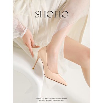 裸色高跟鞋女細跟2025夏季新款簡約百搭尖頭女鞋氣質職業漆皮單鞋