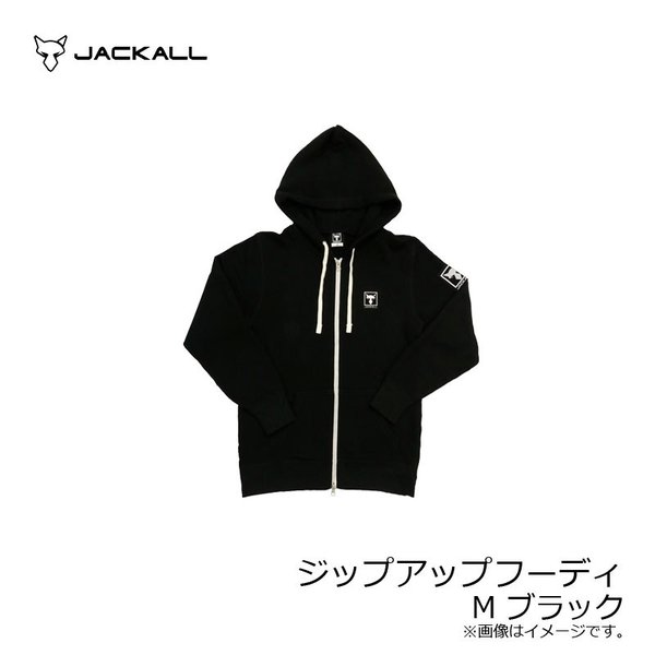 ジャッカル ジップアップフーディ M ブラック / 釣りウエア パーカー