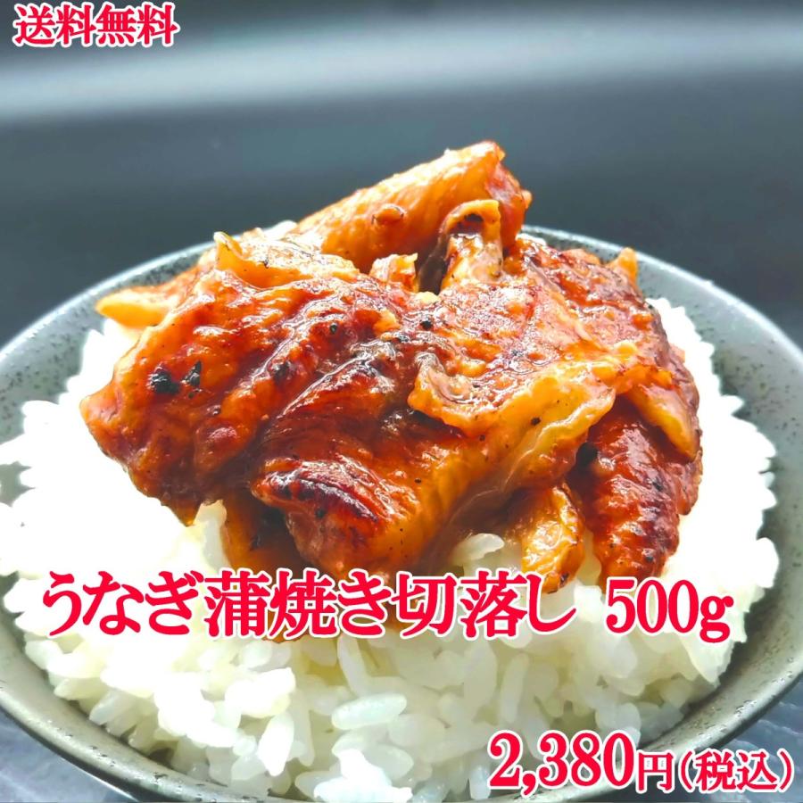 送料無料（うなぎ　ウナギ　鰻）うなぎ蒲焼　切り落とし　500ｇ　ジャポニカ種　たっぷり　きざみ鰻