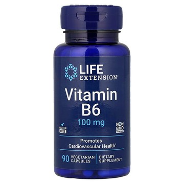 Life Extension, 維生素 B6，250 毫克，100 粒素食膠囊