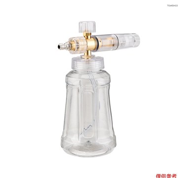 Winn 泡沫,洗車噴霧器,帶 1/4 英寸快速連接可調節噴嘴 1L 透明瓶專業泡沫炮,用於洗車