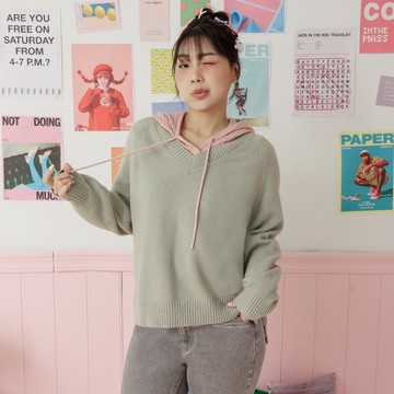 Q彈保暖多色V領針織上衣