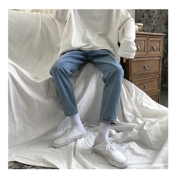 【超絕質感！台灣出貨】牛仔褲 九分褲 四季不敗 男女不拘 休閒長褲 九分牛仔褲 版型超正 買到賺到 穿到帥到