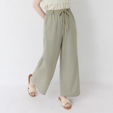 UV PRO+涼感格紋寬褲(附綁帶) 中大尺碼褲子