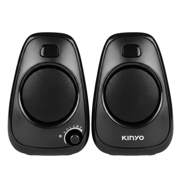 KINYO USB 多媒體音箱2件組 90 x 88 x 135mm 386g  US-207  黑色