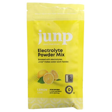 JUNP Hydration, 電解質混合粉，檸檬味，5 條，每條 0.13 盎司（3.6 克）