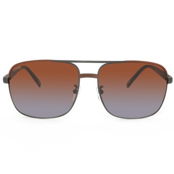 LOEWE 羅威木紋金屬款太陽眼鏡(消光黑/咖啡 SLW434V-627V)