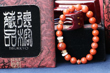 原礦無染色精品柿子紅南紅瑪瑙手珠8mm 客製化佛珠念珠珠寶設計