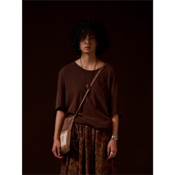 左岸迷香水洗做舊休閑短袖T恤