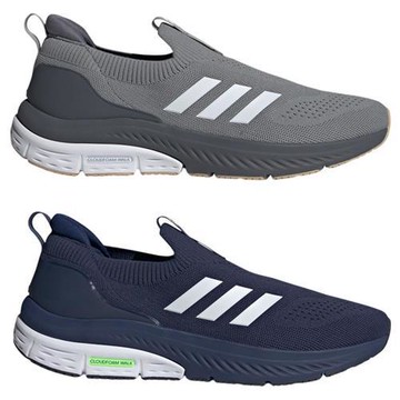 Adidas 健走鞋 男鞋 輕量 CLOUDFOAM WALK LOUNGER 灰/深藍【運動世界】ID4054/ID4055