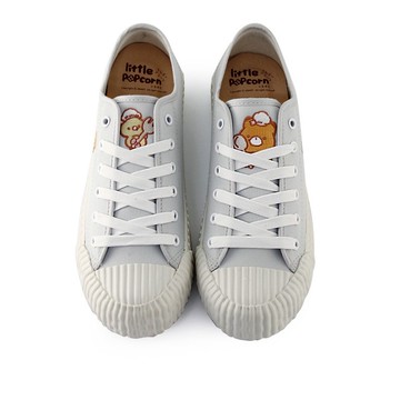 Paidal x 小玉米花午茶時光帆布鞋綁帶餅乾鞋-藍灰