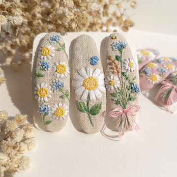髮夾,復古髮夾, hair clip, hair pin, embroidery hair clip, 髮夾, ヘアクリップ