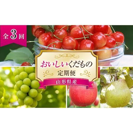 ふるさと納税  おいしいくだもの定期便 (全3回) 『最上屋』 旬 果物 フルーツ 定期便 食べ比べ さくらんぼ ぶどう 西洋梨 .. 山形県南陽市