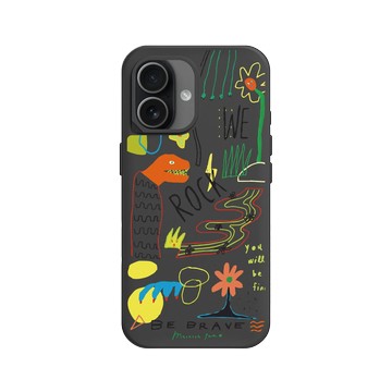 iPhone 17 SolidX 黑 - MacaronToe 馬卡龍腳趾 - 勇敢一點 We Rock