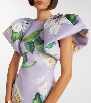 Leo Lin Lucinda floral puff-sleeve maxi dress