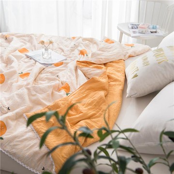 小清新夏涼被夏季薄被子空調被芯簡約夏被單人雙人宿舍水洗棉可愛【摩可美家】