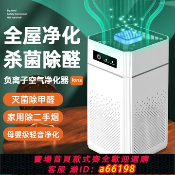 【台灣公司 可開發票】負離子空氣凈化器家用麻將館排煙神器除臭殺菌除甲醛空氣清新器