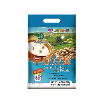 薌園 早安豆漿(25g x12入)【小三美日】DS002346 蛋白質 早餐 沖泡 熱豆漿 熱飲 宵夜 點心