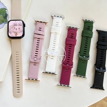 柔軟 休閒 運動硅膠錶帶 適用 Apple Watch 11 10 9 8 7 SE 錶帶 42mm 46mm 蘋果錶帶