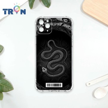 TRON IPhone 11 PRO MAX 黑白蛇圖騰 四角防摔載具殼 軟殼 手機殼